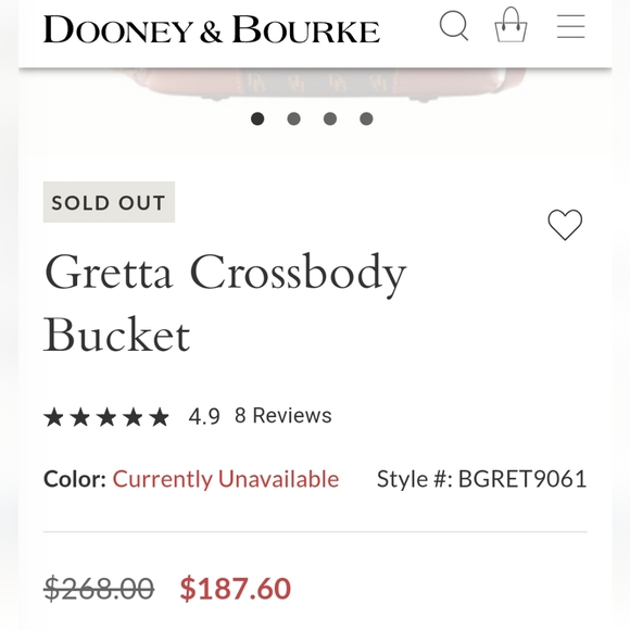 NWT Dooney and Bourke "Gretta" Crossbody Bucket Bag Color Sea Foam - Picture 11 of 12